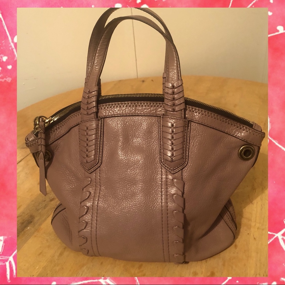 Oryany Light Purple Leather Satchel